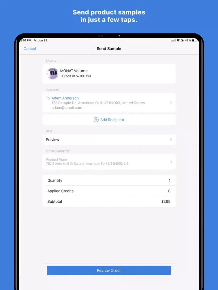 Скриншоты MONAT Connect iPad 